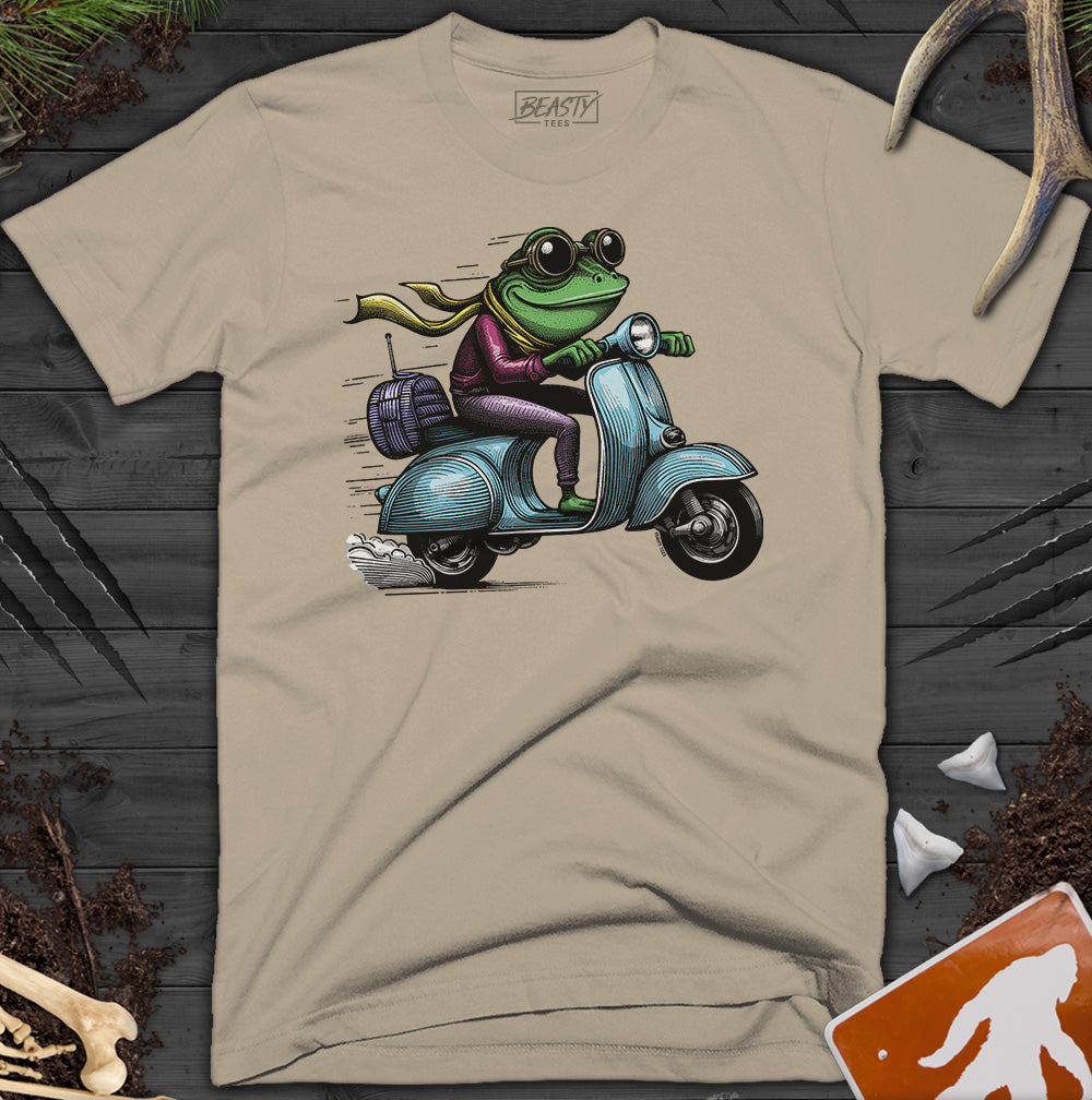 Frog Riding a Scooter T-Shirt