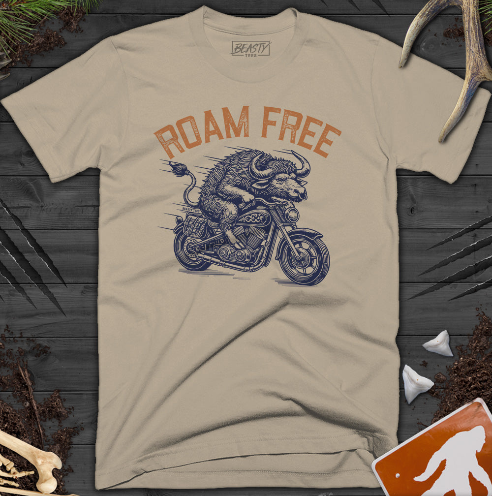 Bison Riding Motorcycle T-Shirt