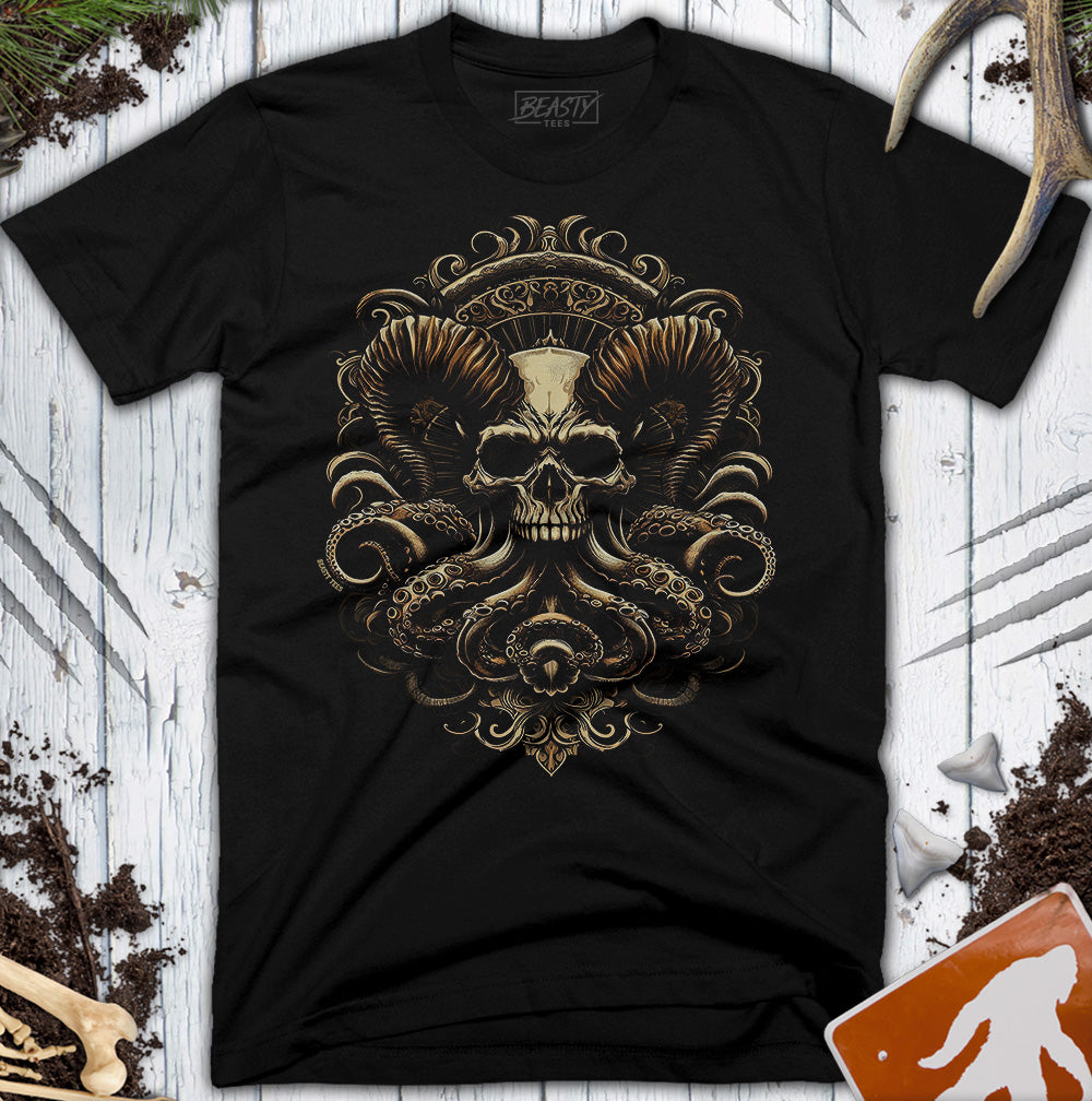 Tentacled Horned Skull Demon T-Shirt