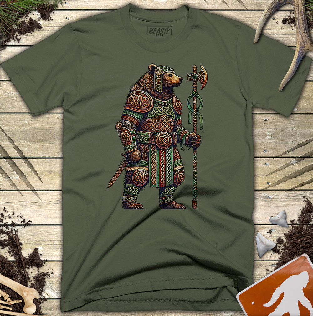 Standing Celtic Bear Warrior T-Shirt