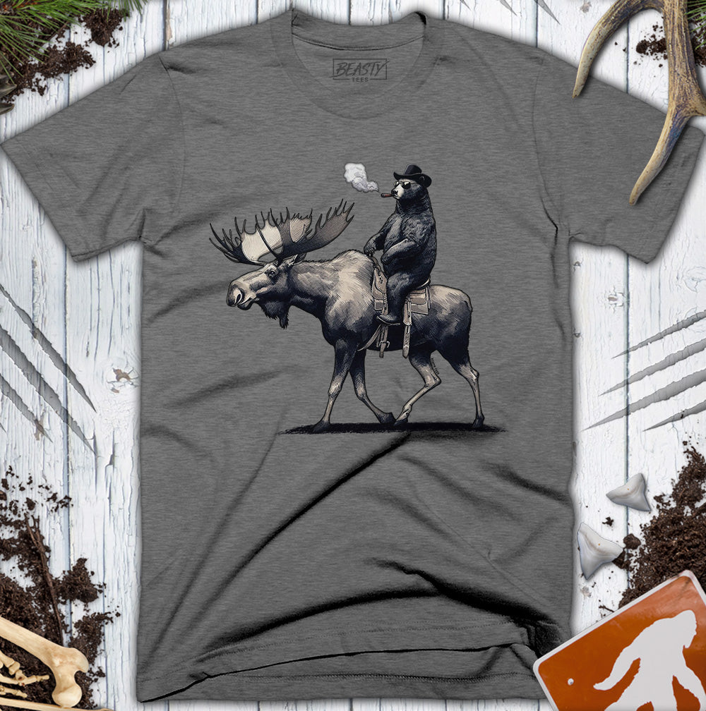 Bear Riding A Moose T-Shirt