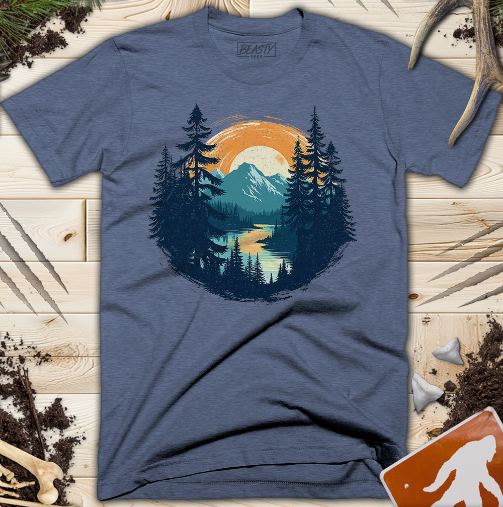 Mountain Lake Scene T-Shirt
