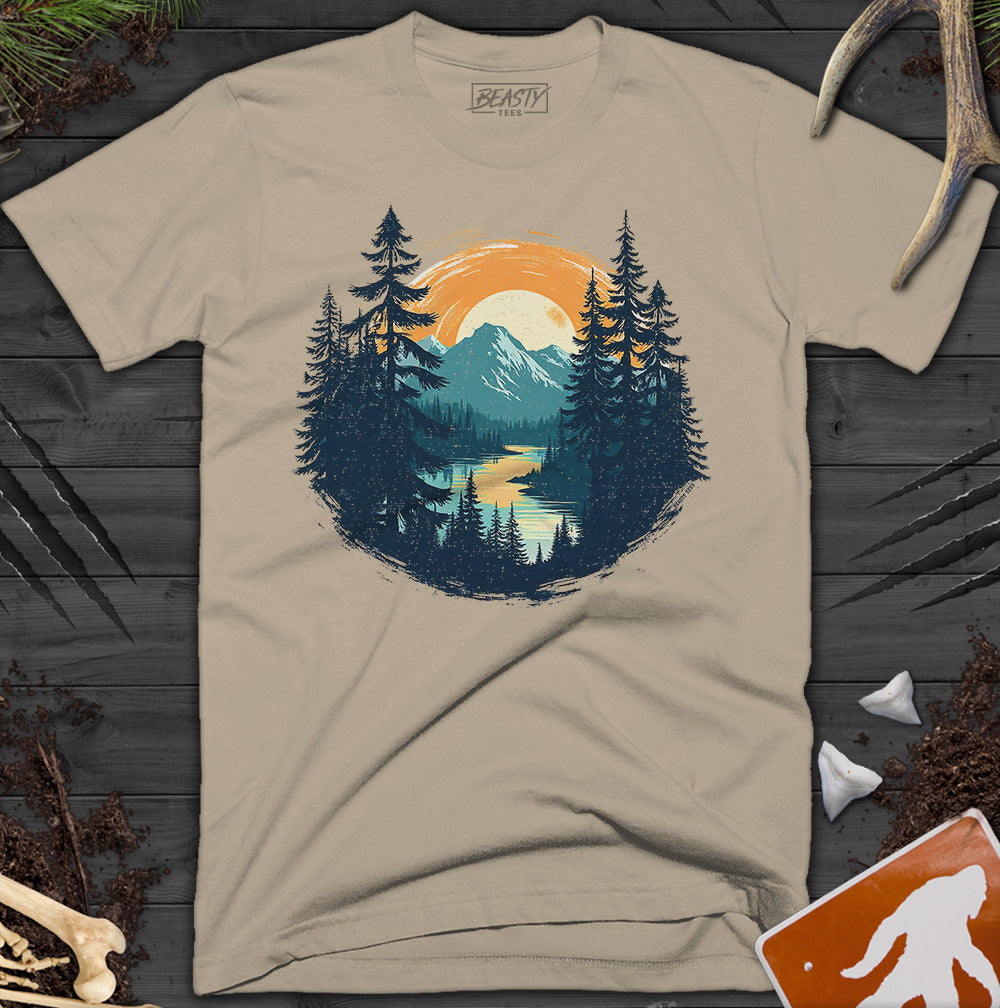Mountain Lake Scene T-Shirt
