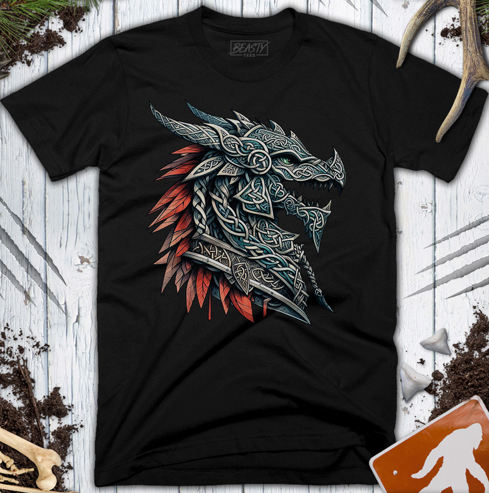 Celtic Dragon Warrior Head T-Shirt