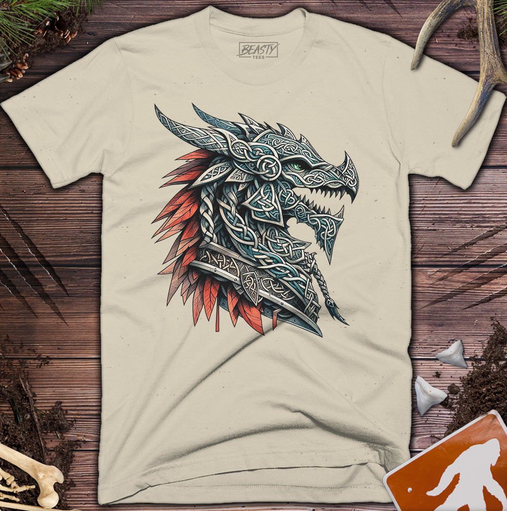 Celtic Dragon Warrior Head T-Shirt