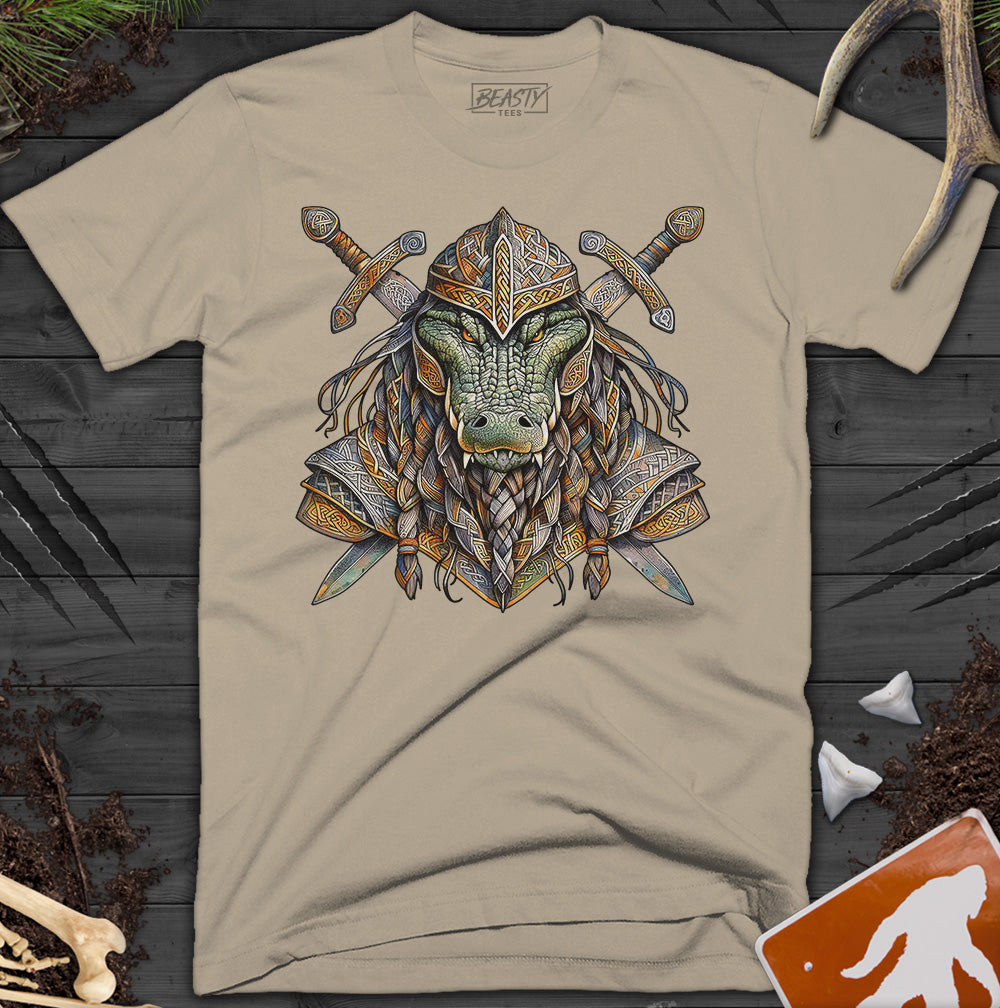 Celtic Alligator Warrior Head T-Shirt