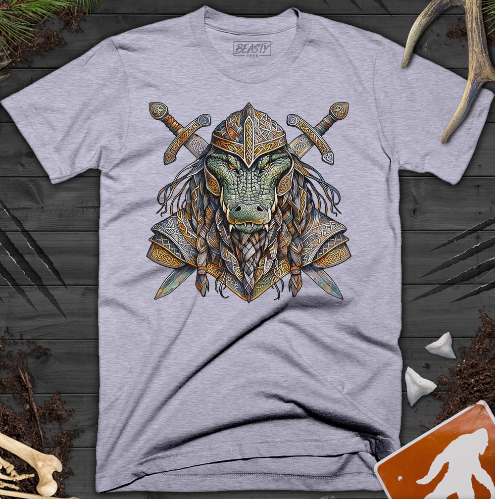 Celtic Alligator Warrior Head T-Shirt