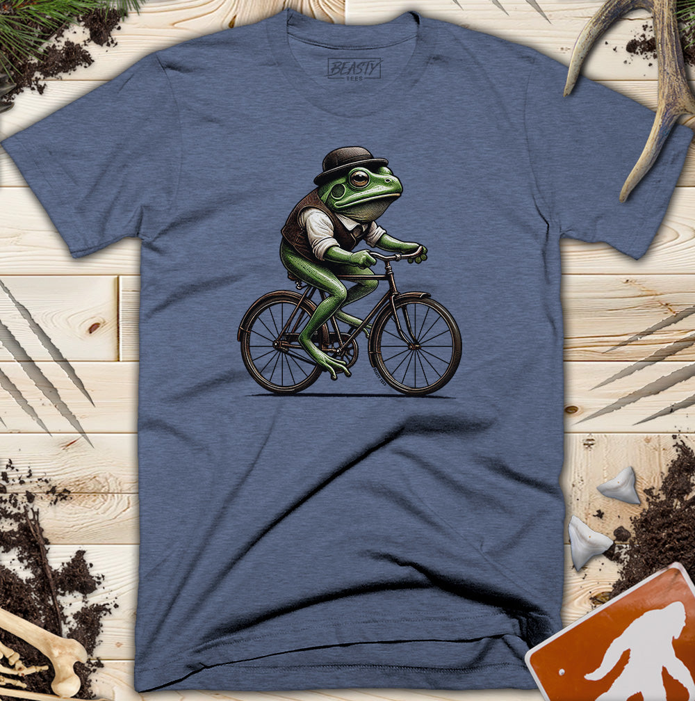 Vintage Frog Riding Bicycle T-Shirt