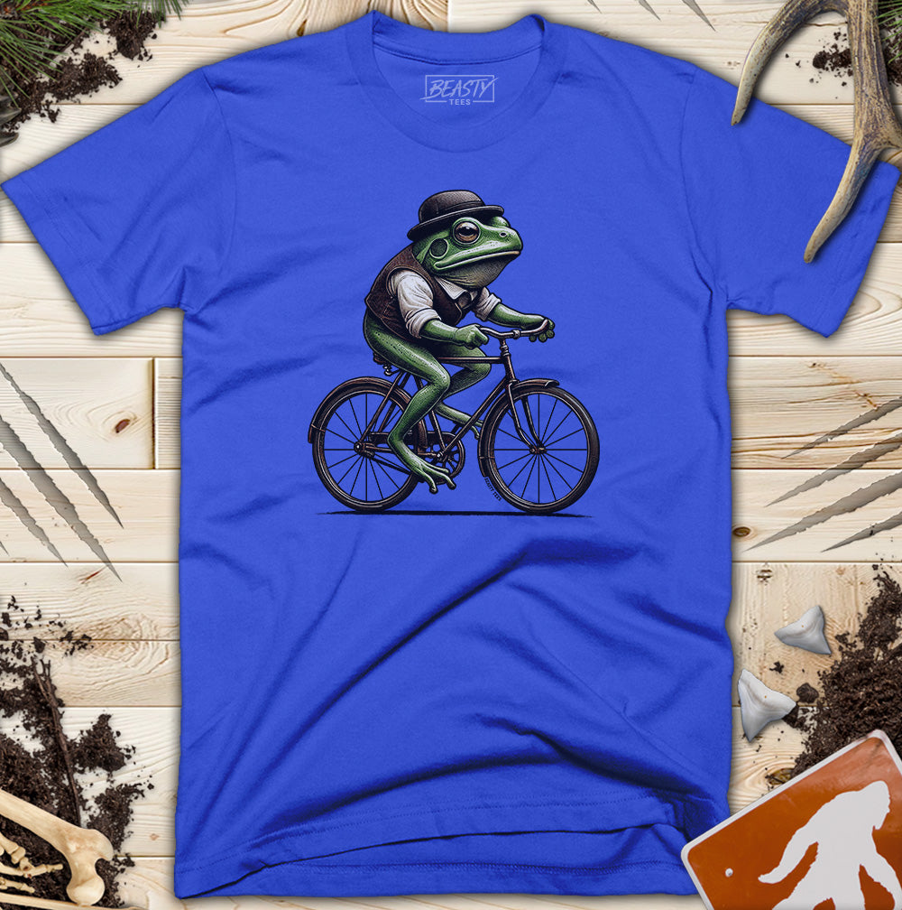 Vintage Frog Riding Bicycle T-Shirt