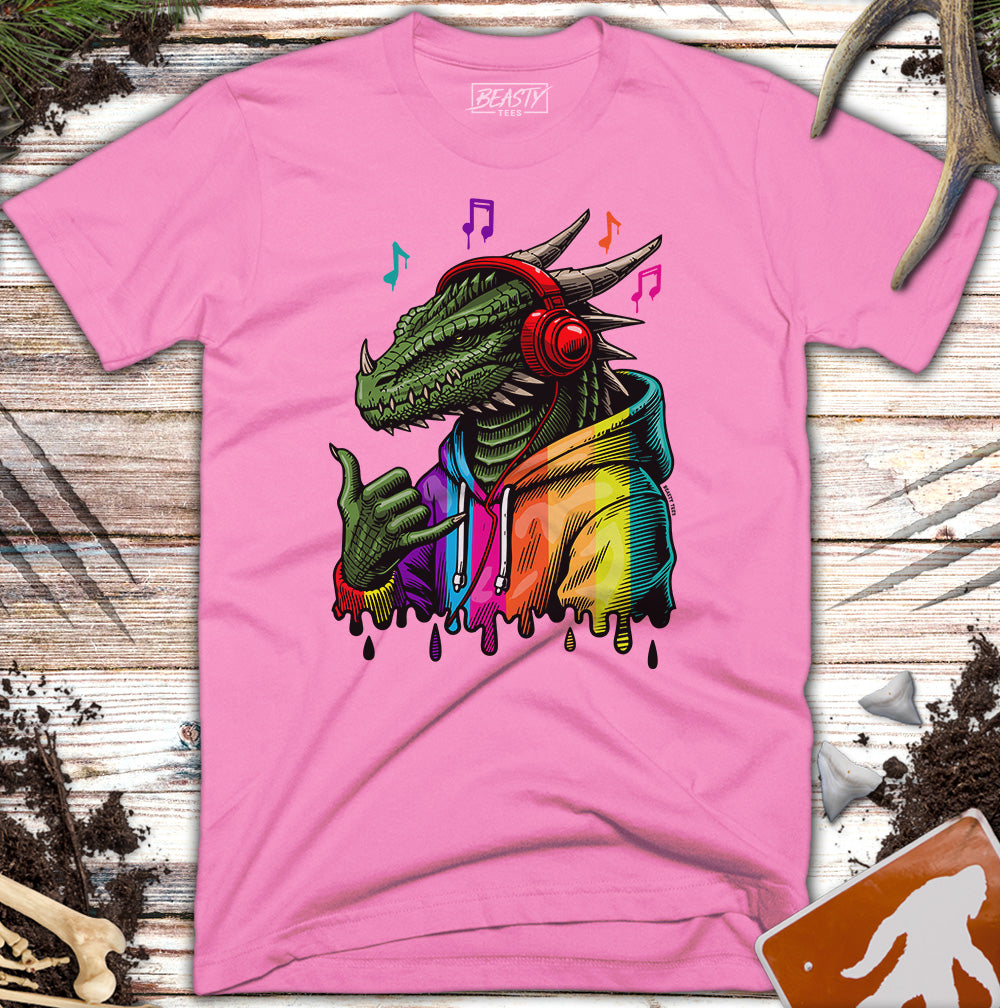Hip Hop Headphones Gamer Dragon T-Shirt