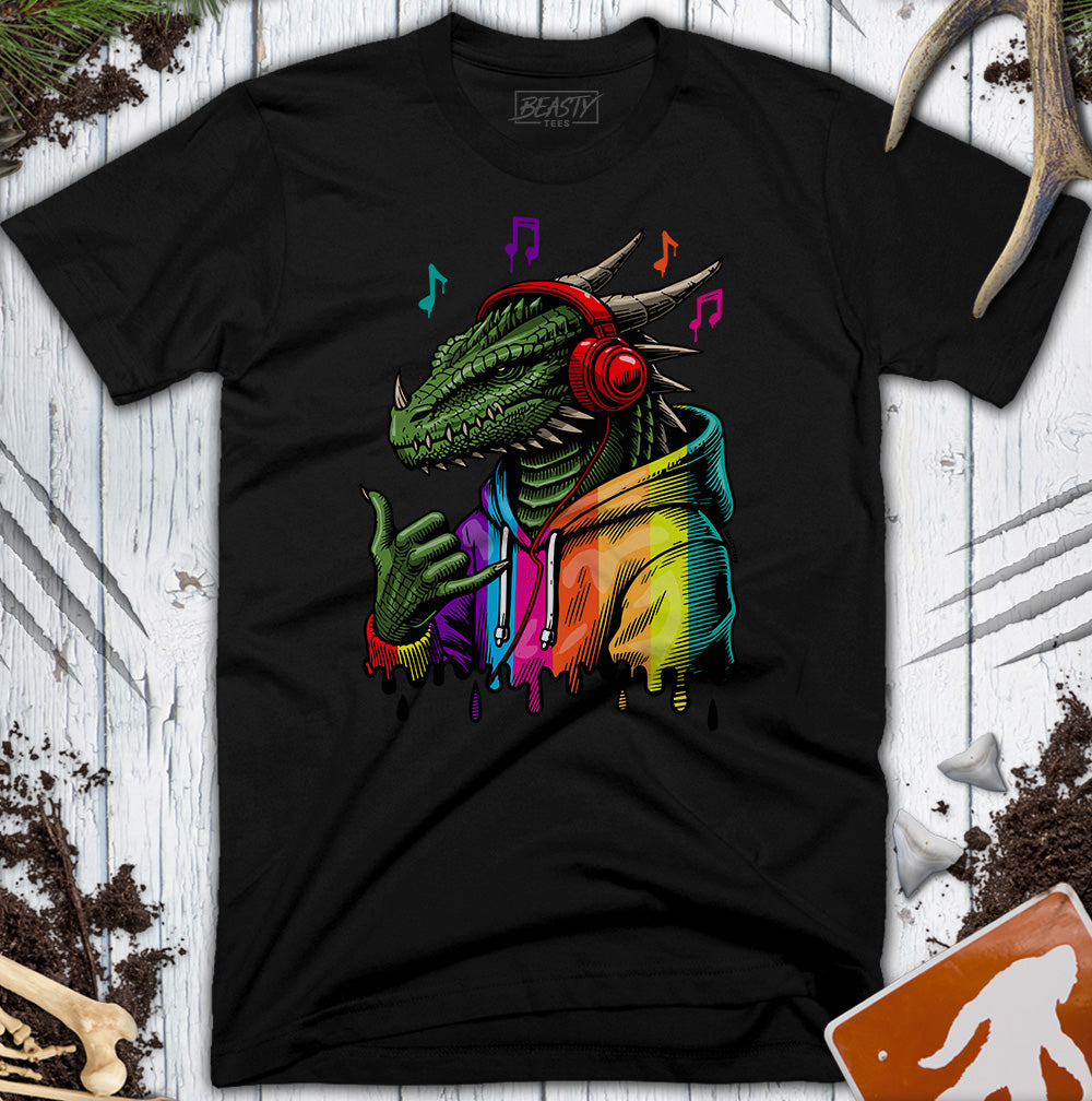 Hip Hop Headphones Gamer Dragon T-Shirt