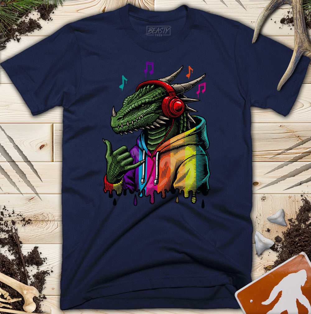 Hip Hop Headphones Gamer Dragon T-Shirt