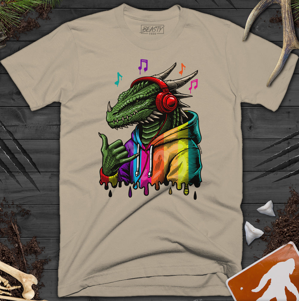 Hip Hop Headphones Gamer Dragon T-Shirt