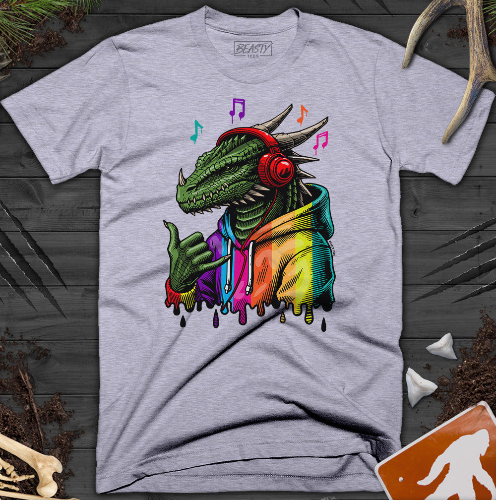 Hip Hop Headphones Gamer Dragon T-Shirt