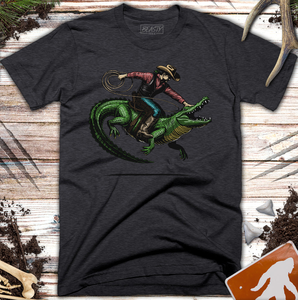 Cowboy Riding Alligator T-Shirt