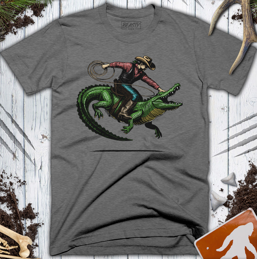 Cowboy Riding Alligator T-Shirt