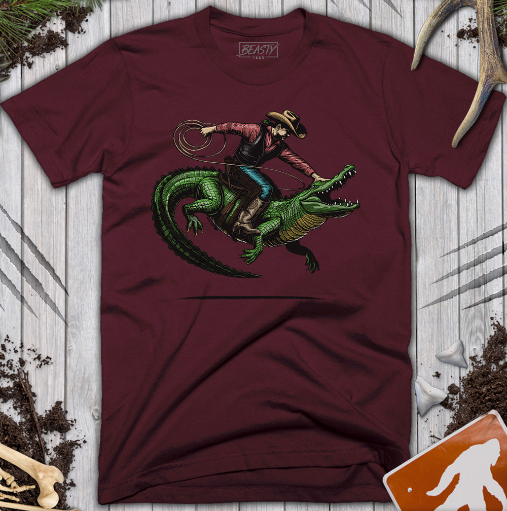 Cowboy Riding Alligator T-Shirt