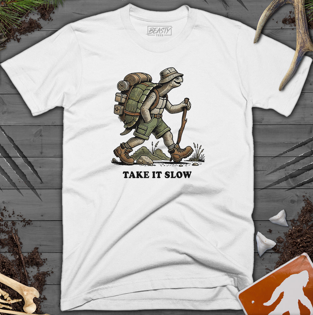 Take It Slow Hiking Turtle T-Shirt