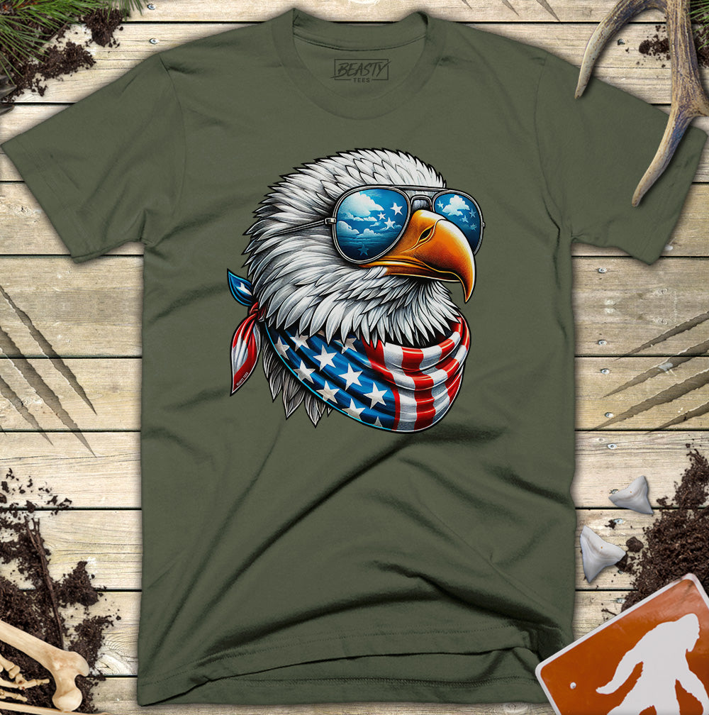 Cool USA Flag American Eagle T-Shirt