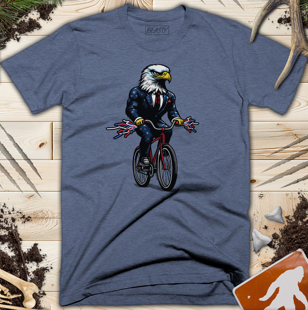 Bald Eagle Riding a Bike T-Shirt