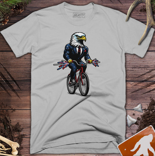 Bald Eagle Riding a Bike T-Shirt