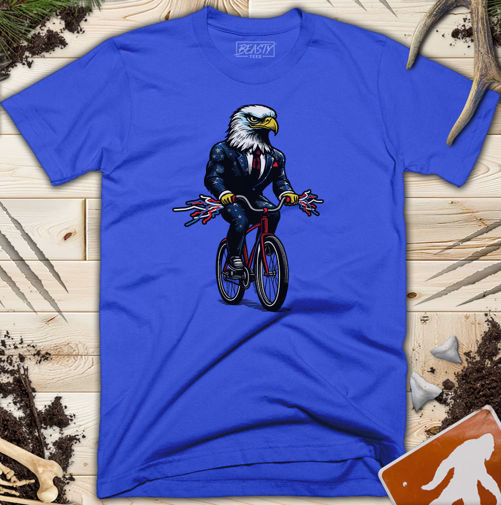 Bald Eagle Riding a Bike T-Shirt