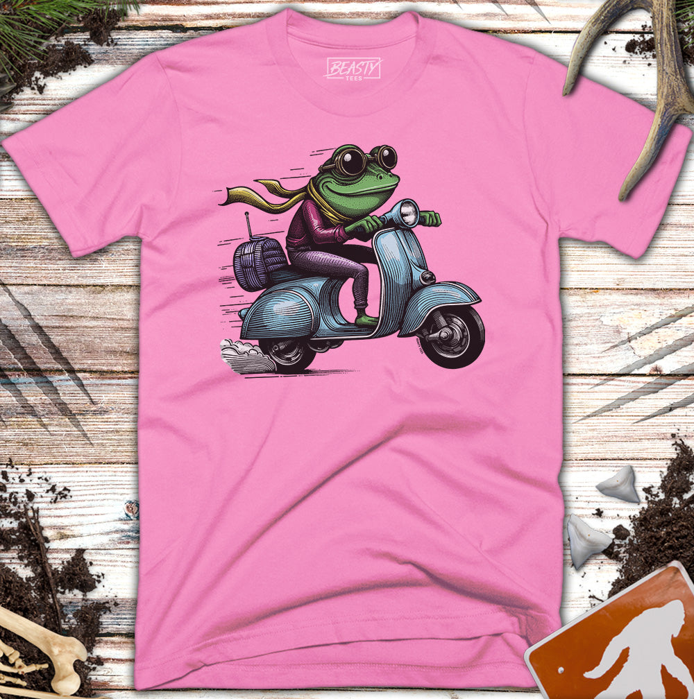 Frog Riding a Scooter T-Shirt