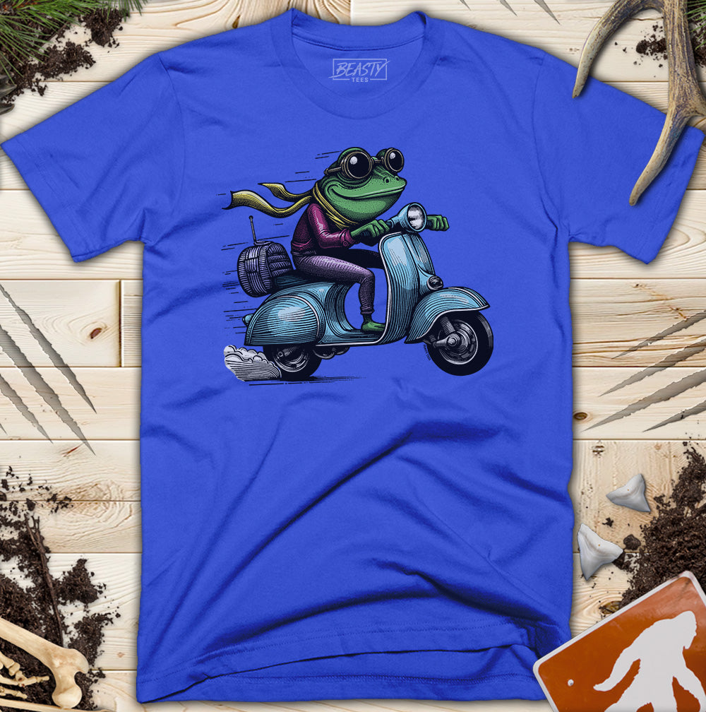 Frog Riding a Scooter T-Shirt