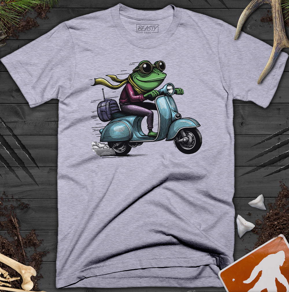 Frog Riding a Scooter T-Shirt