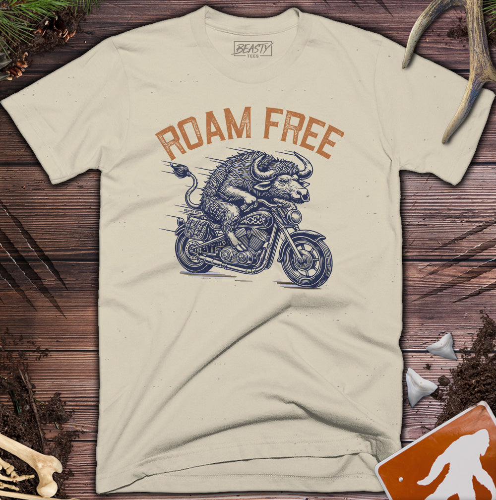 Bison Riding Motorcycle T-Shirt