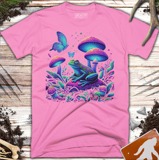 Trippy Mushroom Butterfly Rave Frog