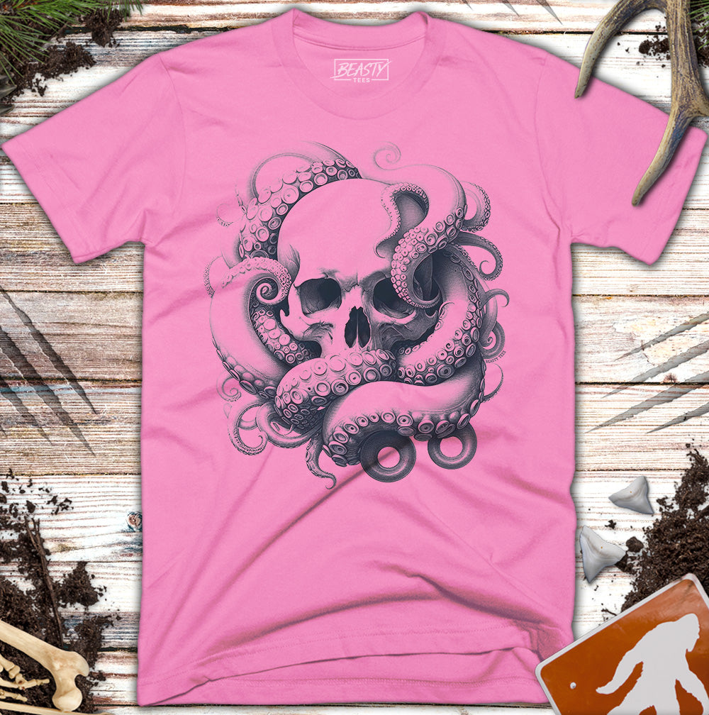 White Tentacles Skull T-Shirt