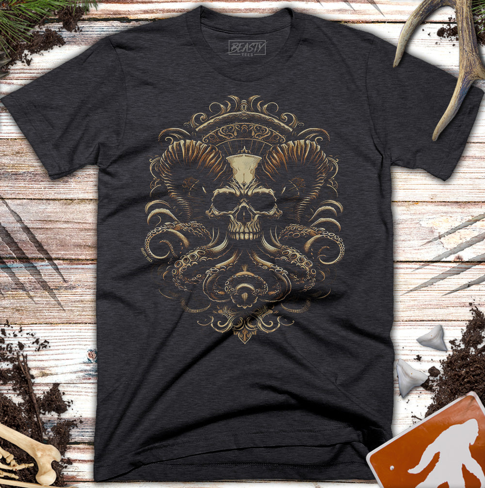 Tentacled Horned Skull Demon T-Shirt