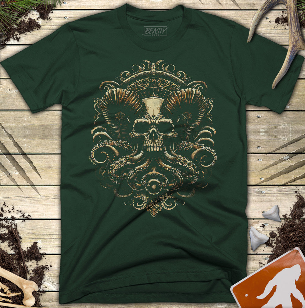Tentacled Horned Skull Demon T-Shirt