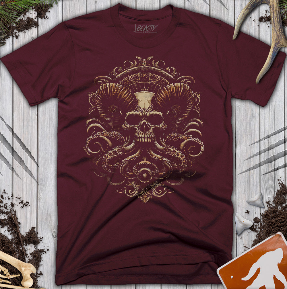 Tentacled Horned Skull Demon T-Shirt