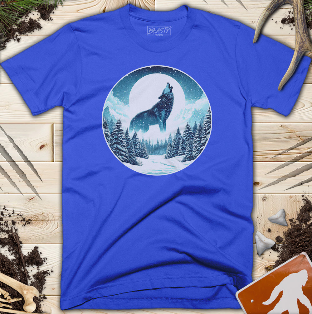Winter Moon Howling Wolf T-Shirt