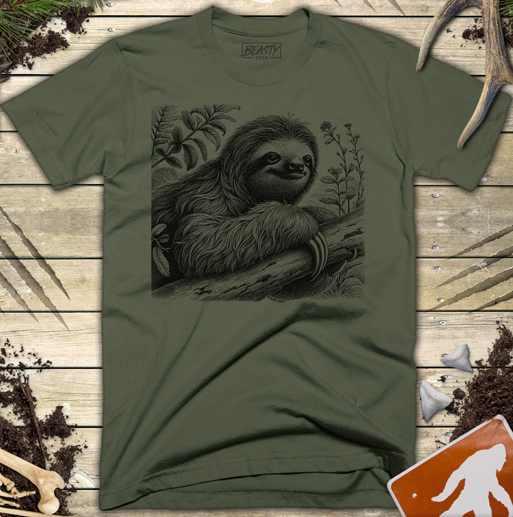 Smiling Sloth Portrait T-Shirt