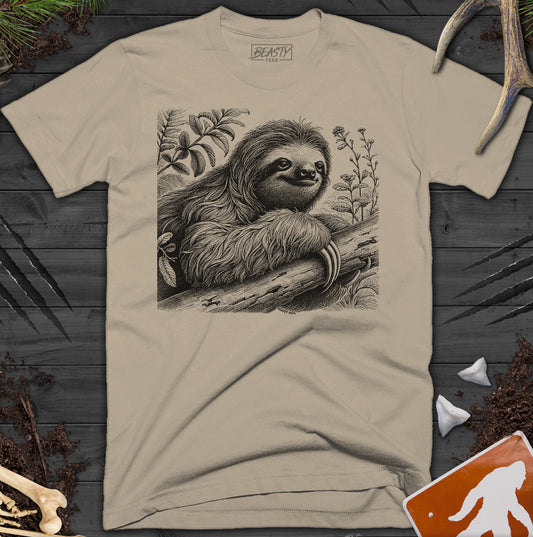 Smiling Sloth Portrait T-Shirt