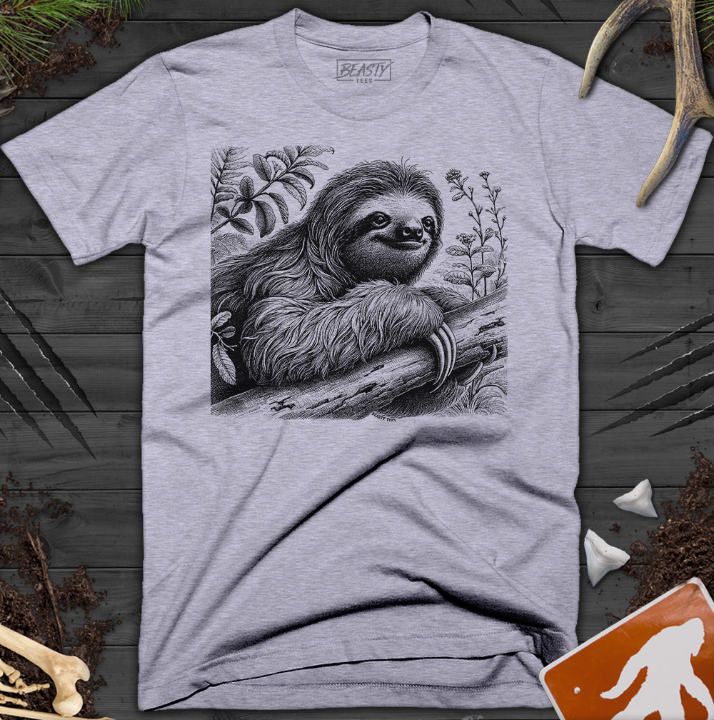 Smiling Sloth Portrait T-Shirt
