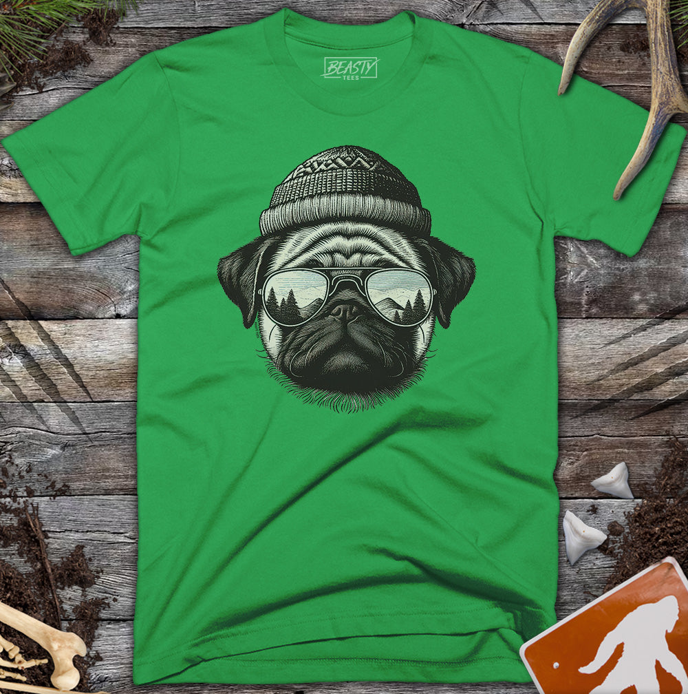 Beanie Sunglasses Pug T-Shirt