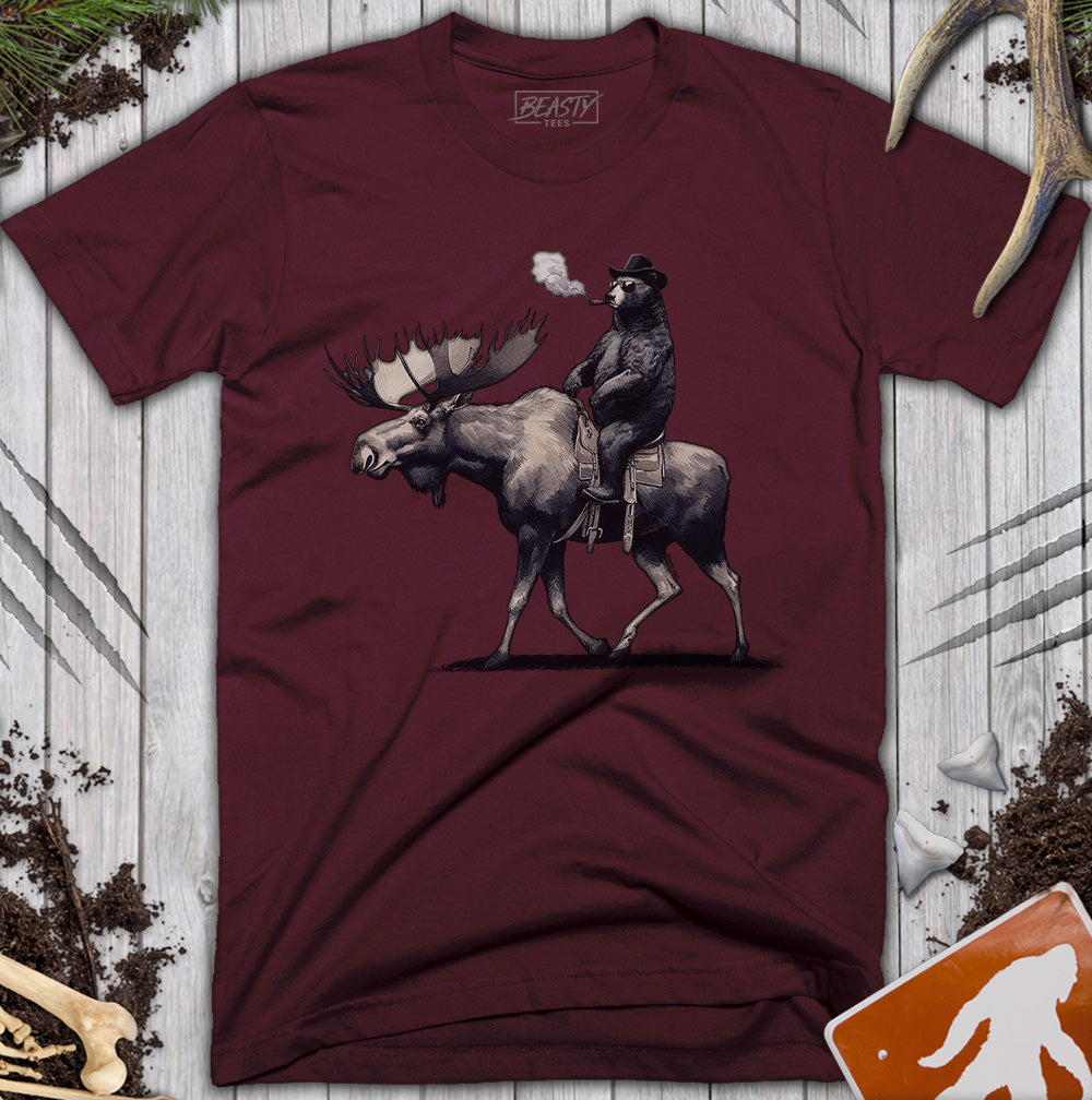 Bear Riding A Moose T-Shirt