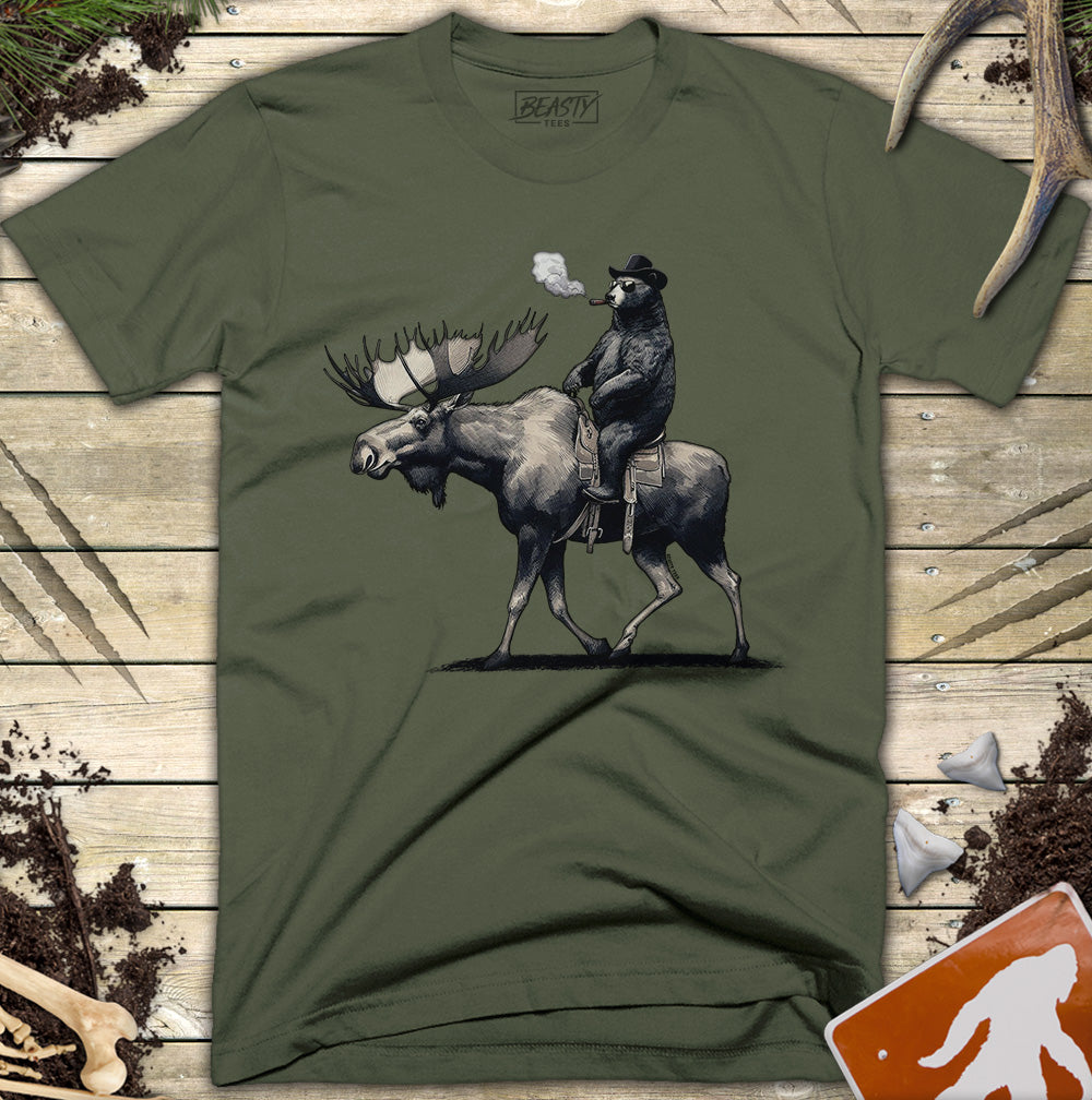 Bear Riding A Moose T-Shirt