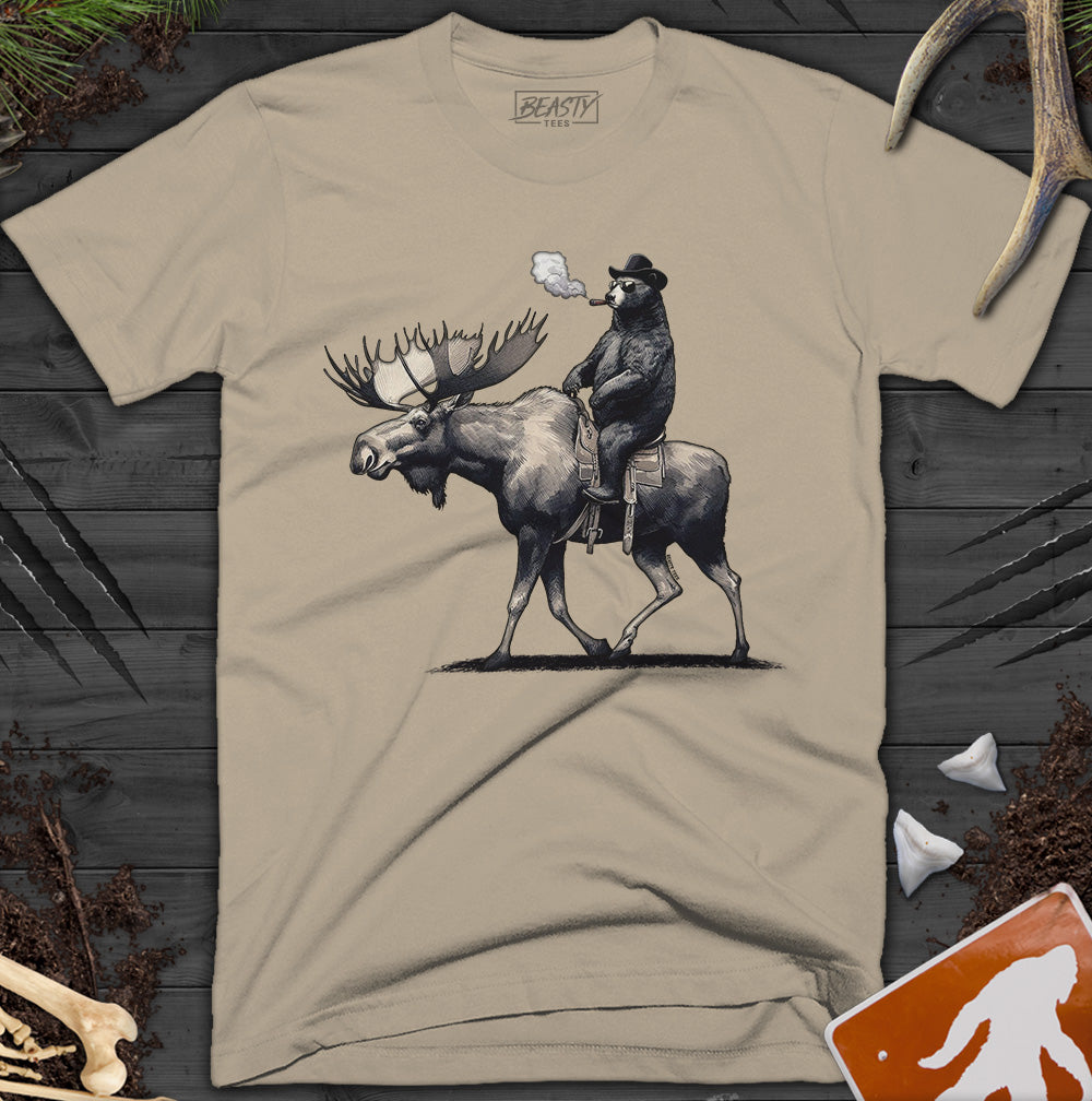 Bear Riding A Moose T-Shirt