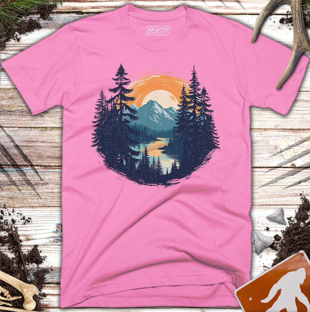 Mountain Lake Scene T-Shirt