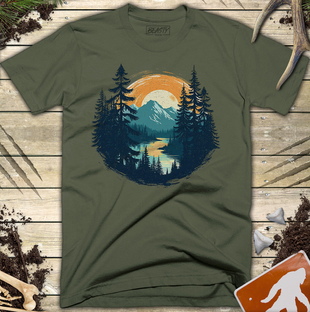 Mountain Lake Scene T-Shirt
