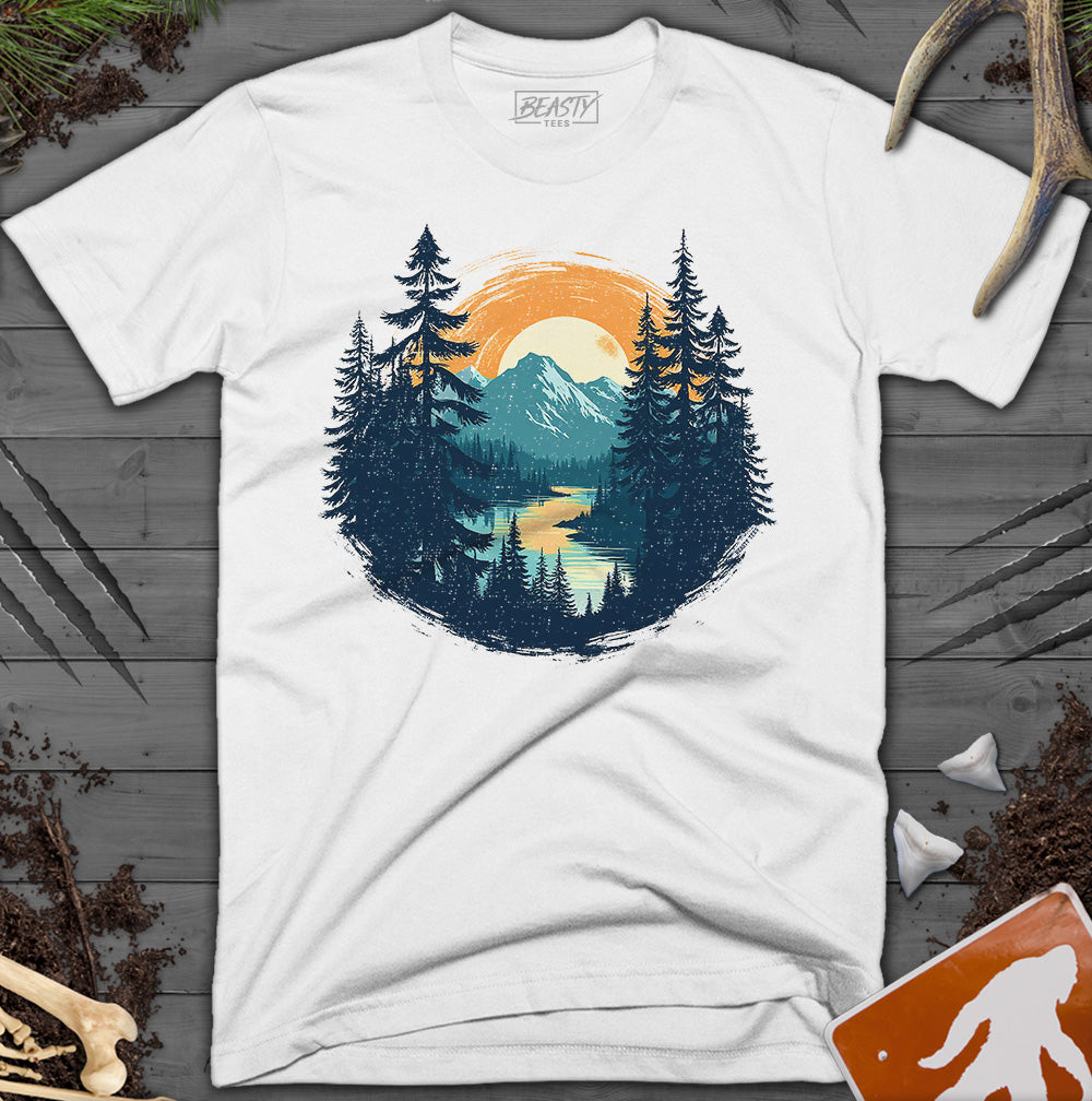 Mountain Lake Scene T-Shirt
