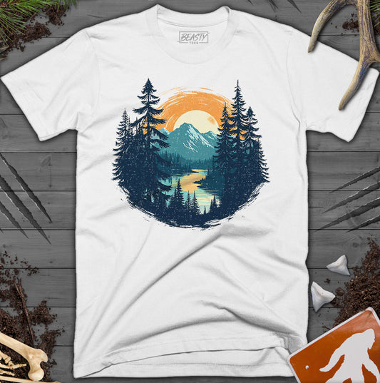 Mountain Lake Scene T-Shirt