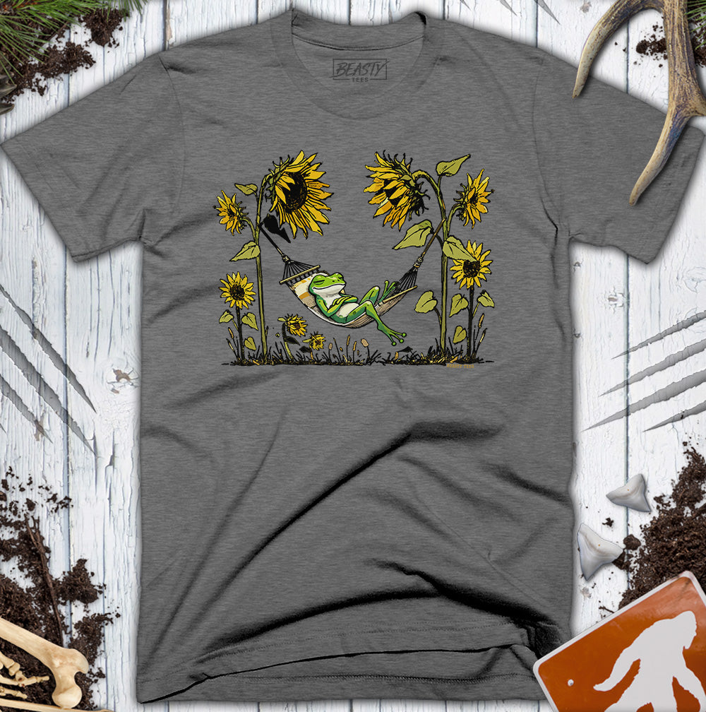 Frog Hammock Sunflowers T-Shirt
