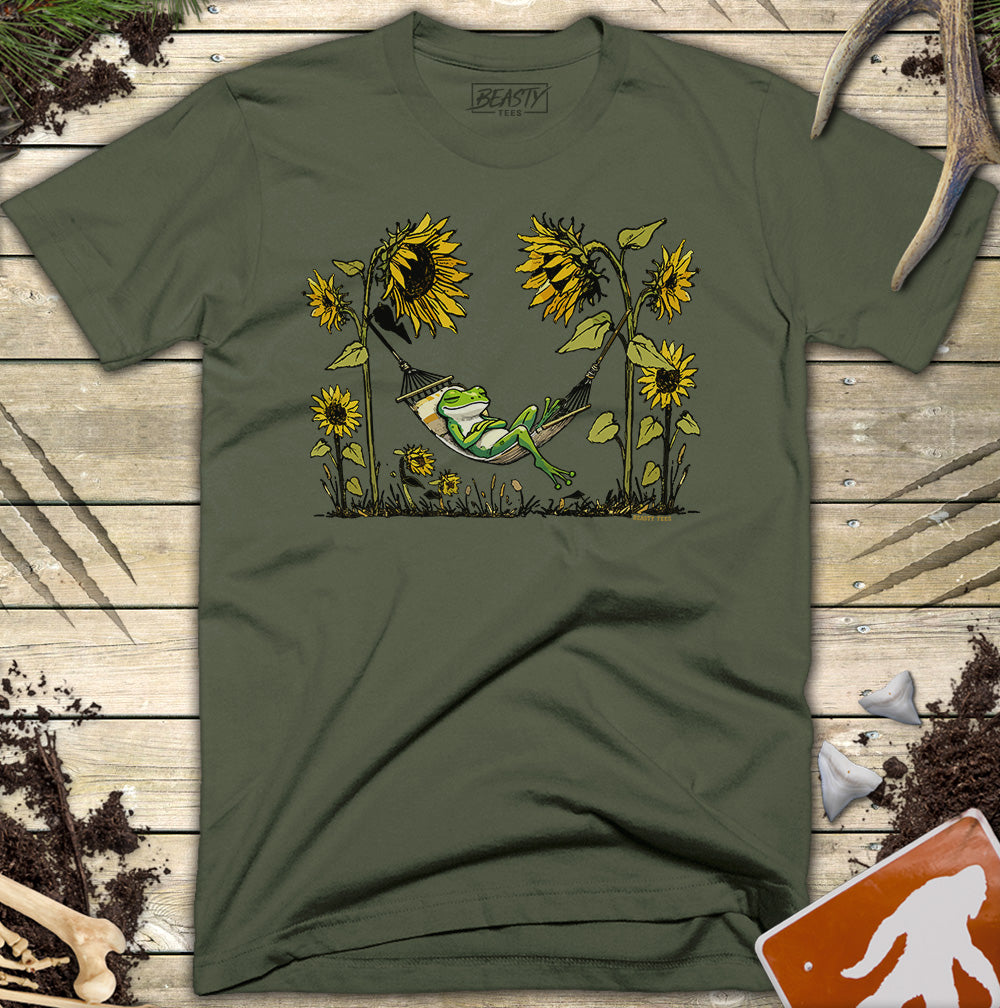 Frog Hammock Sunflowers T-Shirt