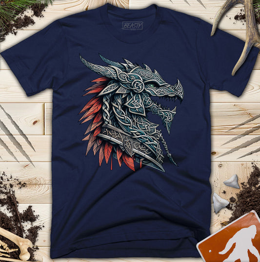 Celtic Dragon Warrior Head T-Shirt